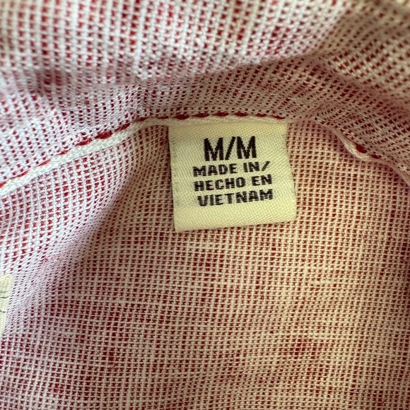 Weatherproof Vintage Linen/Cotton Short Sleeve Shirt, Light Red/Pink Medium NWT - Picture 13 of 15